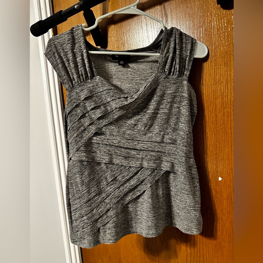 Gray Wear-to-Work Blouse